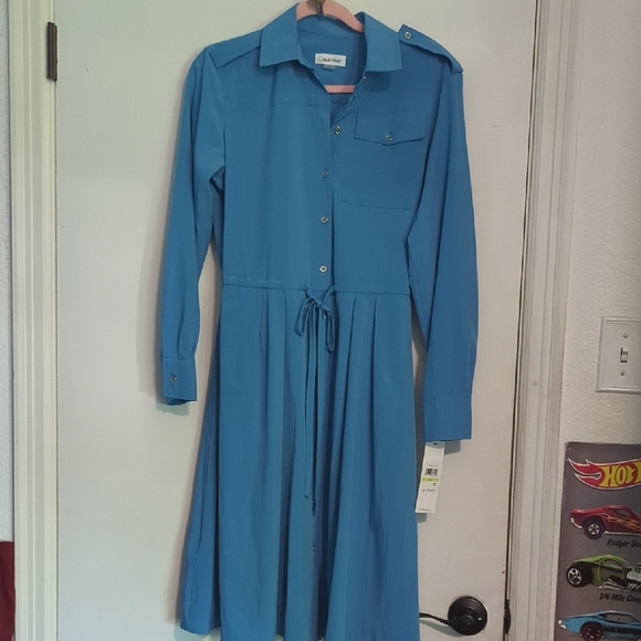 Chico's Blue Shirt Dress - Picture 1 of 3